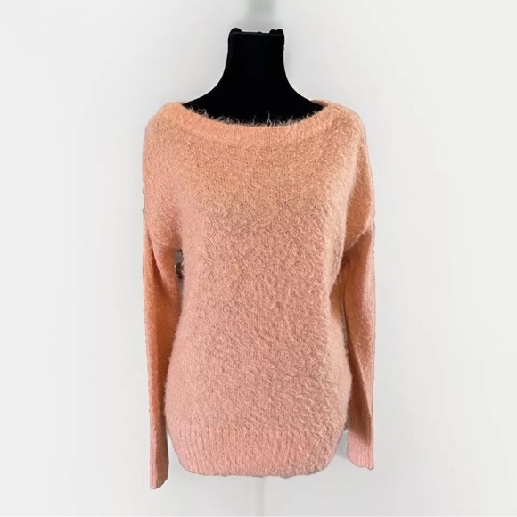 Caslon Sweaters - Mohair Wool Sweater Caslon S Womens Lightweight Fuzzy Peach Party Preppy Retro